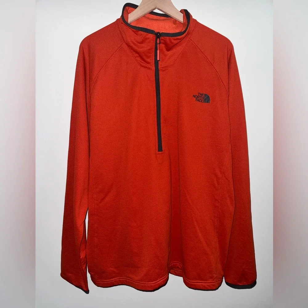 The North Face Borod 1/2 Zip Pullover Men’s Size XXL Orange Polyester Elastane